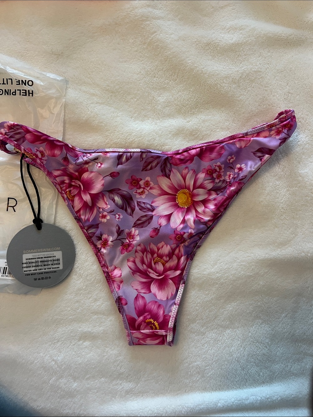 Tiago Azalea Pink Floral Bikini BOTTOMS - Picture 4 of 5
